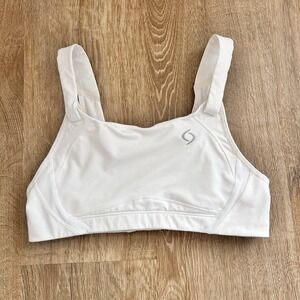 Brooks Sports Bra 32C White Moving Comfort Jubralee 350042 Wireless